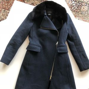 Club Monaco Navy Blue Wool Coat